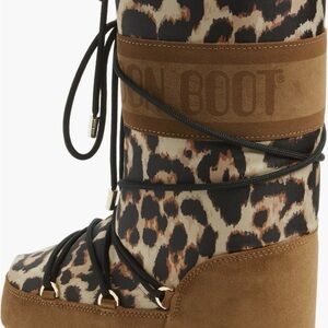 NIB Moon Boot Kids Icon Leopard Boots 23-26 7-9.5C
